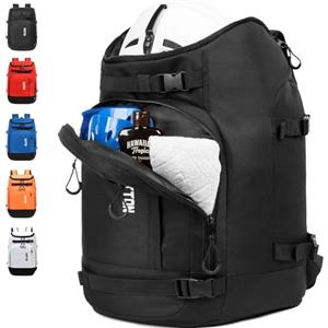 MARITTON Borsa per scarponi da sci, scarponi da sci e snowboard, zaino da viaggio per casco da sci, occhiali, guanti, sci, snowboard e accessori. (Nero)