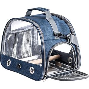 YNPQTDS 33x24x26cm Zaino Per Il Trasporto Di Uccelli Trasportino Da Viaggio Per Uccelli Portatile Tessuto Oxford PVC Borsa Da Viaggio Per Gabbia Per Uccelli Per Piccoli Uccelli Pappagalli Viaggi Escu