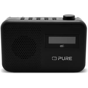Pure Elan One2 Radio portatile DAB+/FM con Bluetooth 5.1 (display LCD, 10 tasti di memoria, funzionamento a batteria con 4 batterie AA), colore nero carbone