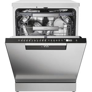 Haier I-Pro Shine Serie 3 Lavastoviglie a Libera Installazione 60 cm, 15 Coperti, 10 Programmi, Classe C, Lavaggio Flex Zone, App hOn +AI, AxLxP 85x 59,7x59,8 cm, Inox - XF 5C4M1X