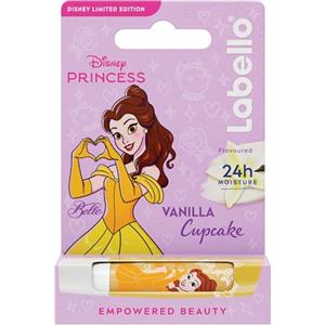 Labello Disney Princess Limited Edition Vanilla Buttercream 4.8 g, Balsamo labbra colorato con design con Belle, Burrocacao bambina 3+ idratante 24h, Burrocacao labbra lip balm con aroma di Vaniglia