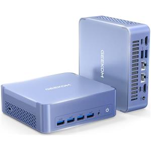 GEEKOM AX8 Max Mini PC,AMD Ryzen R7-8745HS(fino a 4,9 GHz),32GB di RAM DDR5 5600MHz,1 TB SSD.PCIe 4.0,AMD Radeon 780M Gaming PC,Windows 11 Pro Mini Computer Desktop|Wi-Fi 6E|BT5.2|2x2,5G LAN|2xUSB4|8K