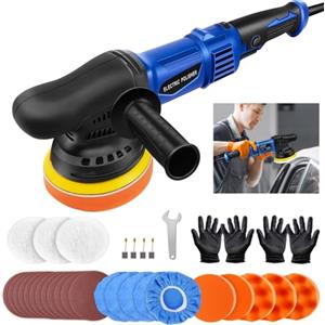 AUTOFU Lucidatrice eccentrica, 1200 W, set di 6 velocità variabili, 25 punte per lucidatura, trattamento delicato, lucidatrice per auto, barca, lucidatura, graffio