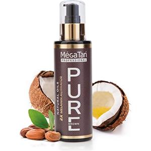 MEGATAN-PROFESSIONAL Olio naturale secco per abbronzatura Megatan Pure con attivatore di melanina 140 ml - Acceleratore intensivo per sole e solarium, olio solare per abbronzatura, amplificatore per abbronzatura