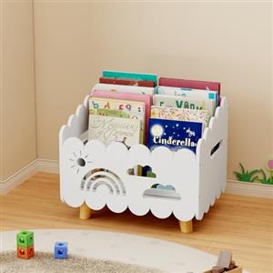 DUHARS Libreria Montessoriana per Bambini Legno, Porta Libri Contenitore Giochi Bambini da Terra, per Cameretta Bambini e Stanza dei Giochi, Scatola Porta Oggetti Bambini, Espositore Libri Bambini