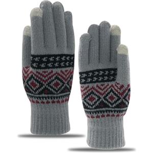 YAMEIZE Guanti Invernali in Maglia con Touchscreen - per Uomo e Donna Guanti Invernali in Maglia e Spessa con per Cold Guida all'aperto.
