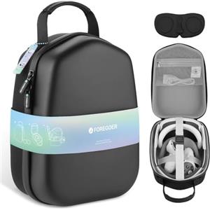 Foregoer Custodia per Meta Quest 3/Oculus Quest 2/Apple Vision Pro, Nero , alla moda