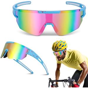 Fentar Occhiali Sportivi Polarizzati UV400 Uomo/Donne, Occhiali da Ciclismo, Running e MTB Ultraleggeri, Lenti Intercambiabili con Cuscinetto Nasale Regolabile, Ideali per Pesca, Escursioni e Outdoor