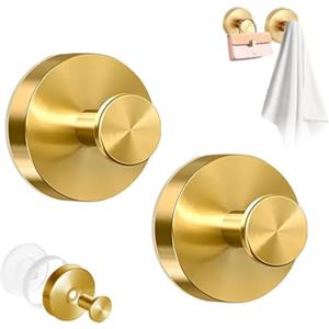 Yistoi 2 Pezzi Ganci A Ventosa, Appendi Accappatoio Bagno, Ganci Ventosa Bagno, Porta Asciugamani Ventosa, Non C'È Bisogno di Forare, per Bagno Parete Cucina Vetro Specchio Piastrelle Ganci