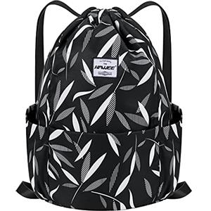 HAWEE Impermeabile Sportivo Zaino con Coulisse Grande Coulisse Borsa da Palestra con Tasca Interna Unisex per Donna Uomo Vita Quotidiana Sport All'aperto Tempo Libero Yoga Scuola Spiaggia Nuoto