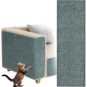 ZoneYan Tappetino Antigraffio Autoadesivo per Gatti, ZoneYan Ritagliabili Tappeto Tiragraffi per Gatti, DIY Tappetino Tiragraffi Autoadesivo per Gatti, Protegge Tappeti e Divani (Grigio Chiaro, 40×200cm)