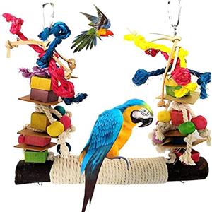 HPiano Giocattolo per Uccelli, Colorato Uccello Giocattolo da Masticare Giocattoli Altalena Appesa Giocattoli Gabbia per Piccoli Parrocchetti Cockatiels Conures Are Pappagalli Fringuelli