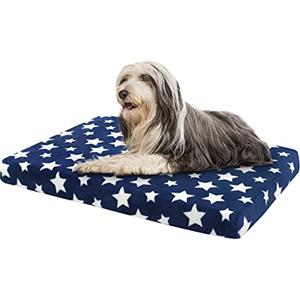 EMPSIGN Cuscino per Cani Taglia Piccolo, Reversibile Lettino per Cani, Cuscino Tappetino Impermeabile, Cuccia Cane con Guaina Rimovibile Sfoderabile, Blu Navy, 107x71x6.6cm