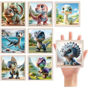 TUNJILOOL Puzzle per bambini a partire da 3 4 5 6 anni, 8 x 6 pezzi, puzzle in legno, giocattolo educativo prescolare, regali per bambini per ragazzi e ragazze