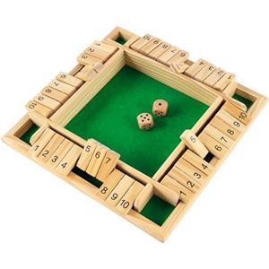 Bubuny Scucs Gioco da Tavolo in Legno Shut The Box - 4 Giocatori, Matematico, Tavolo da Pub Tradizionale per Intrattenimento Festivo