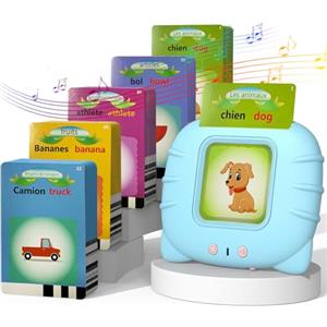 Felly Schede parlanti francesi, 1-6 anni, abilità linguistiche, animali, 112 fogli, ABS, giocattolo unisex