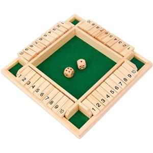 Helweet Chiudi la Scatola Gioco, Gioco da Tavolo in Legno, Gioco dei Dadi in Scatola, Adatto per Feste e Giochi Familiari Informali, Divertimento Infinito per Te e la Tua Famiglia, 22.5 x 22.5cm