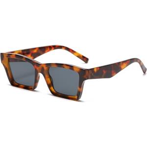 YAMEIZE Occhiali da Sole Uomo Donna Rettangolari Vintage Retrò Quadrati Occhiali da sole Montatura Spessa Occhiali Alla Moda Anni '90