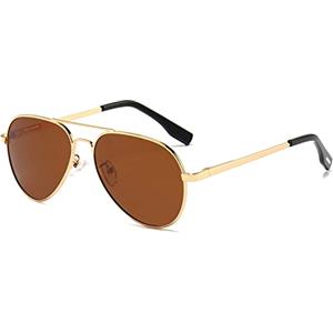 YAMEIZE Occhiali da sole alla moda con montatura in metallo senza montatura per occhiali di protezione UV400 per bambine
