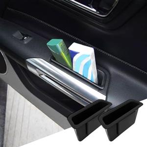 deemars 2pc Vassoio di Stoccaggio Organizzatore Maniglia Accessorio Box, Vassoio ABS Inserto Guanto Pallet, Vassoio di Presa Della Porta Degli Accessori Interni Dell'automobile Compatibile con Ford