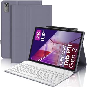 IVEOPPE Tastiera per Lenovo Tab P11 Seconda Generazione, Custodia Tastiera per Lenovo Tab P11 (2nd Gen) 11.5 pollici, Tastiera Italiano Bluetooth per Lenovo Tab P11 TB350FU/TB350XU 2022, Viola lavanda