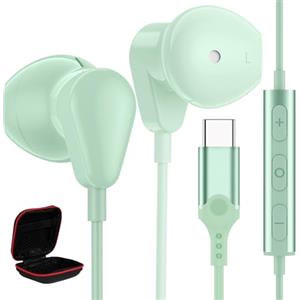 ASKUBSKU Cuffie USB C per Samsung A33 5G A53 A55 A35 Galaxy A54 A34, in Ear Tipo C Headset USB C Connettore Auricolari con cavo Microfono per Google 9 Pro 8a Pixel 7a iPhone 16 15 Pro iPad Air Xiaomi 14 13