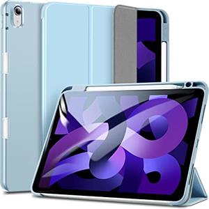 ESR Cover per iPad Air 5 (2022)/iPad Air 4 (2020) con Supporto per Pencil, Supporto Trifold per la visualizzazione, Custodia Auto Notte/Veglia, Serie Rebound, Blu Cielo