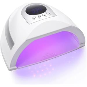 MainPi Lampada UV LED Unghie,268W Lampada per Unghie Con 4 Timer e Sensore Automatico,Professionale Fornetto Unghie con 66 LED,Lampada Asciuga Smalto Semipermanente Per Manicure/Pedicure
