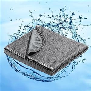 Marchpower Coperta Estiva Fresca 130 * 170cm, Arc-Chill 3.0 Coperta Letto in Fibra di Raffreddamento Giapponese Q-MAX> 0,5 Traspirante Morbido, Anti Statico, 2 Lati Allevia Sudore Migliora Sonno-Scuro