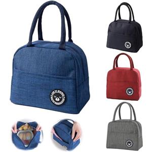 ZoneYan Borsa Termica Porta Pranzo, Borsa Frigo Piccola, Sacchetto Isolato per Ufficio/Picnic (Blue)