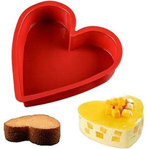 Queerelele Torta cuore stampo Grande Tortiera Apribile Cuore Silicone Stampo da Forno in Silicone DIY stampo Cuore Grande Silicone per creazioni speciali da forno, teglia da forno a forma di cuore che cuociono