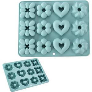PHOGARY 2 pezzi Silicone Stampi per Dolci Torte Bagel, Stampo Antiaderenti per Baking Biscotti Muffin, Resistente adatto per forno e congelatore(4 Forme)