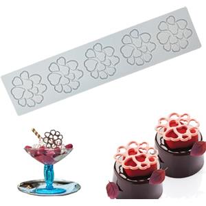 XCSJ Stampi Per Fondente In Pizzo In Silicone Torte Tappetino Goffratura Stampo Pizzo Goffratura Stampo Silicone Tappetino In Pizzo Di Silicone Fondente Per Torta, Cioccolato, Fondente
