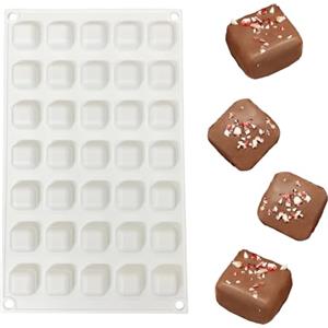 duoyif Stampo In Silicone Quadrato Per Cioccolato 35 Cavità Stampo Quadrato Per Caramelle Stampo Cioccolatino Quadro Stampo In Silicone Cubo Per Cioccolato Praline Decor Torte (B)