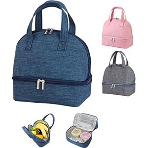 ZoneYan Piccola Borsa Termica Porta Pranzo, Borsa del Pranzo, Piccola Borsa Termica, Borsa Frigo Pranzo Piccola, Pranzo Al Sacco Isolato Sacchetto, Applicare per Ufficio/Picnic (blu a doppio strato)