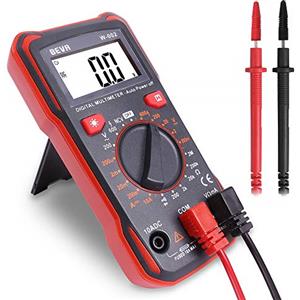 BEVA Multimetro Digitale, Mini Tester Digitale Professionale di AC/DC 2000 Conti, Rilevamento di Tensione, Corrente, Resistenza, Capacità, Frequenza e Diodo