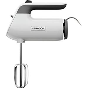 Kenwood Küchengeräte QuickMix+ HMP50.000WH - Frullatore manuale con velocità variabile e funzione pulsazione, con gancio per impastare e frusta in acciaio inox, 650 Watt, bianco
