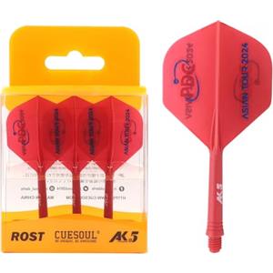 CUESOUL ROST Dart Shaft Integrato e Alette di Forma Standard, Set di 3 Pezzi (Rosso)