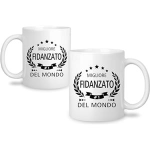 Yufansd Tazza per Fidanzato Idee Regalo Fidanzato per San Valentino Migliore Fidanzato del Mondo Regali Originali Tazze di Caffè e Tè Regalo per Lui Compleanno Anniversario Natale (Fidanzato)