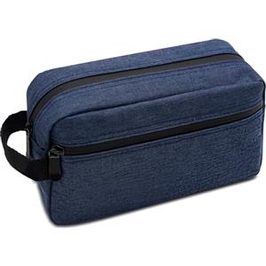 XIANGLONGY Beauty Case Uomo 22 x 15 x 8 cm, Beauty Case da Viaggio Uomo Impermeabile con Maniglia per Articoli da Toilette Beauty Case Uomo da Viaggio, Astuccio Portatile per Rasoi e Articoli da Toilette(Blu)