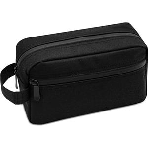 XIANGLONGY Beauty Case Uomo 22 x 15 x 8 cm, Beauty Case da Viaggio Uomo Impermeabile con Maniglia per Articoli da Toilette Beauty Case Uomo da Viaggio, Astuccio Portatile per Rasoi e Articoli da Toilette（Nero）