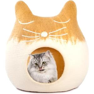 Woolygon Lussuosa cuccia ecologica per gatti in lana merino, bradipo, pieghevole, per gatti da interni, in feltro di alta qualità, cuccia per gatti coperta per il massimo comfort Woolygon
