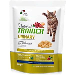 Natural Trainer Cibo Secco per Gatti Adulti al Pollo 300g - Controllo pH Urinario e Funzionalità Intestinale