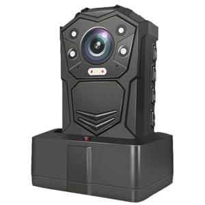 NGBFF Telecamera corporea, DSJ-Y1 GPS HD 1296P H22 Bodycam Attrezzatura della polizia Registratore vocale digitale Mini telecamera nascosta senza fili(16GB)