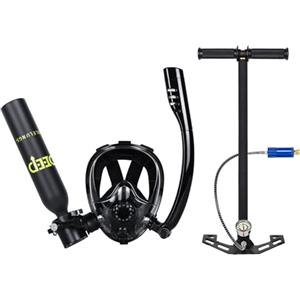DIDEEP Attrezzatura per serbatoi subacquei, bombola di ossigeno bombola di gas subacquea, maschera di respirazione bombola di gas subacquea, maschera subacquea sportiva (maschera respiratoria da 0,5l)