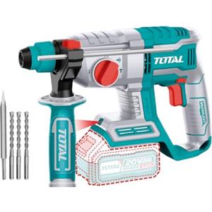 TOTAL - Martello combinato Brushless a batteria 20 V - 2J SDS Plus - Include punte e scalpello - TRHLI20208
