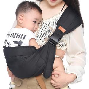 HTTDSLF Fascia Porta Bebe, Marsupio Laterale Neonato, Marsupio Neonato, Baby Carrier Toddler Carrier, Bambino 3 a 36 Mesi, per Bambini Fino a 15 kg, Nero