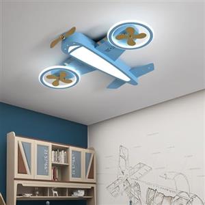 A.1.Coo Plafoniera Lampada LED Aereo anime abat-jour Acrilico Plafoniera for camera dei bambini Luci Dimmerabile 60cm Paralume ferro battuto blu Lampada Soffitto Ragazzi ragazze Studio Lampadario