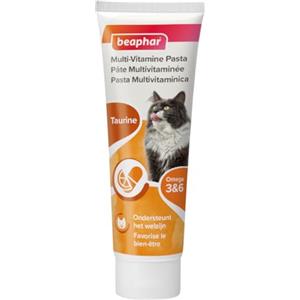 Beaphar, Pasta Multivitaminica per Gatti, Snack Quotidiano Gustoso Ricco di Vitamine e Minerali, Supporta la Salute di Cuore e Vista, Migliora la Brillantezza del Pelo, Tubetto 100 g