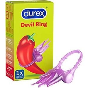 Durex Play Little Devil, Sex Toy di Coppia, Anello Vibrante per Pene e Clitoride in Materiale Elastico, Piccolo e Discreto con Batterie Incluse